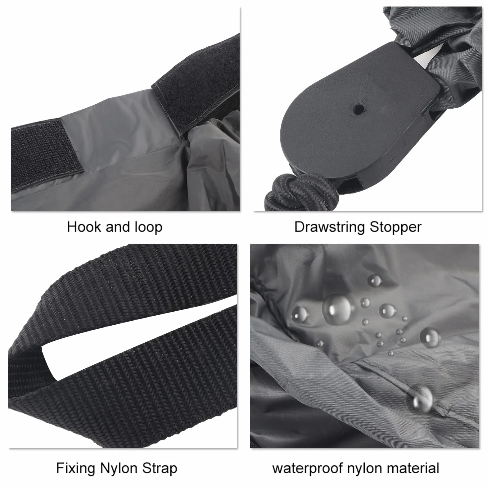BORDSTRACT Jupe anti-éclaboussures en nylon pour kayak，Accessoire de sport nautique ajustable et imperméable pour l'extérieur (gris)