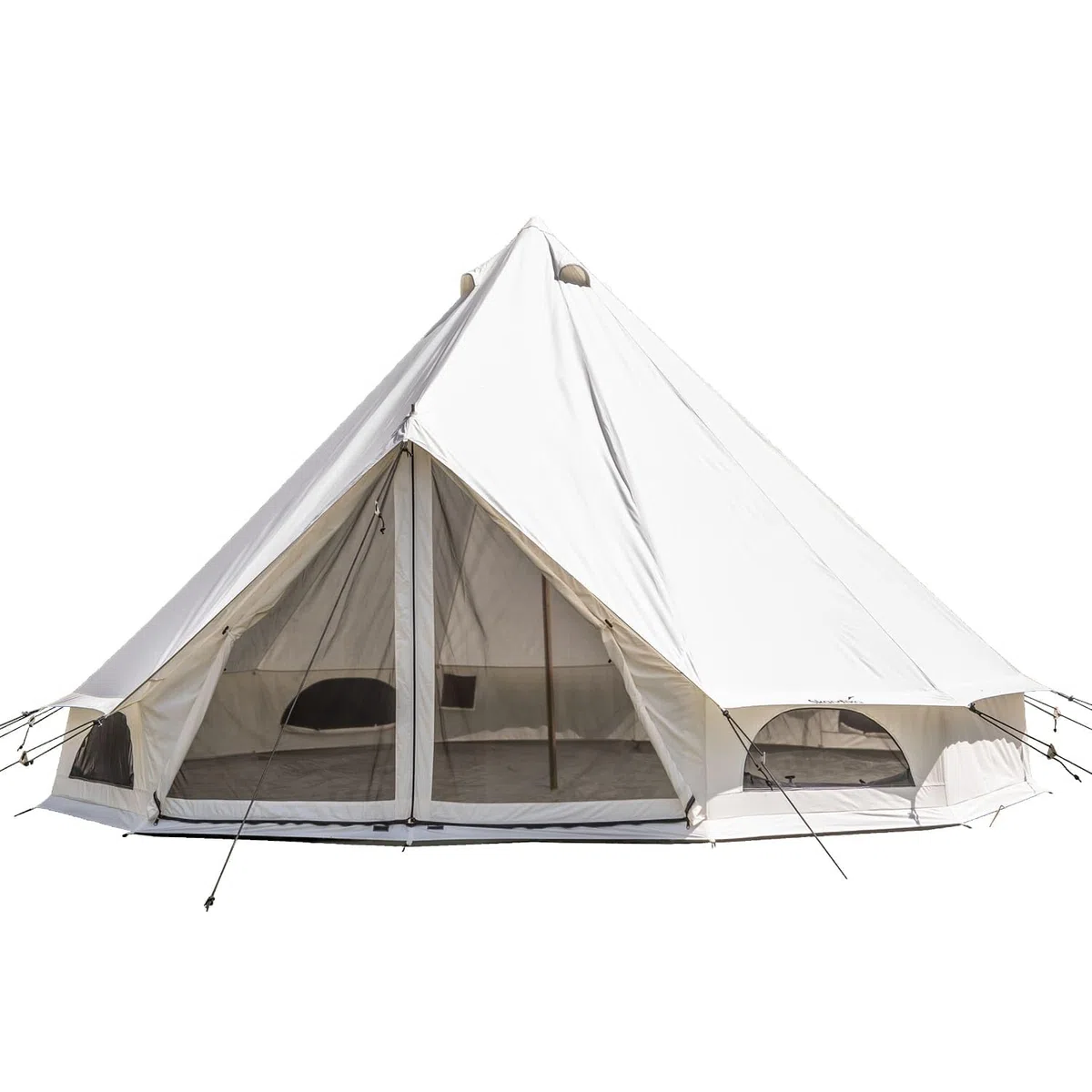 Skandika Tipii 400/500 Tente tipi 8/10 Personnes | Tente étanche en Coton, Colonne d'eau 4000 mm, moustiquaire | Yourte, Tente de Glamping, de Festival