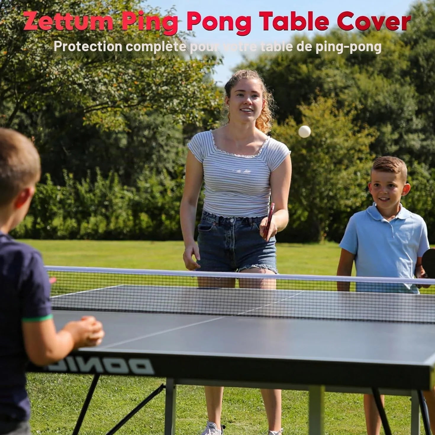 Zettum Housse Table Ping Pong Extérieure 188L x 155H CM 600D Oxford Anti-déchirure