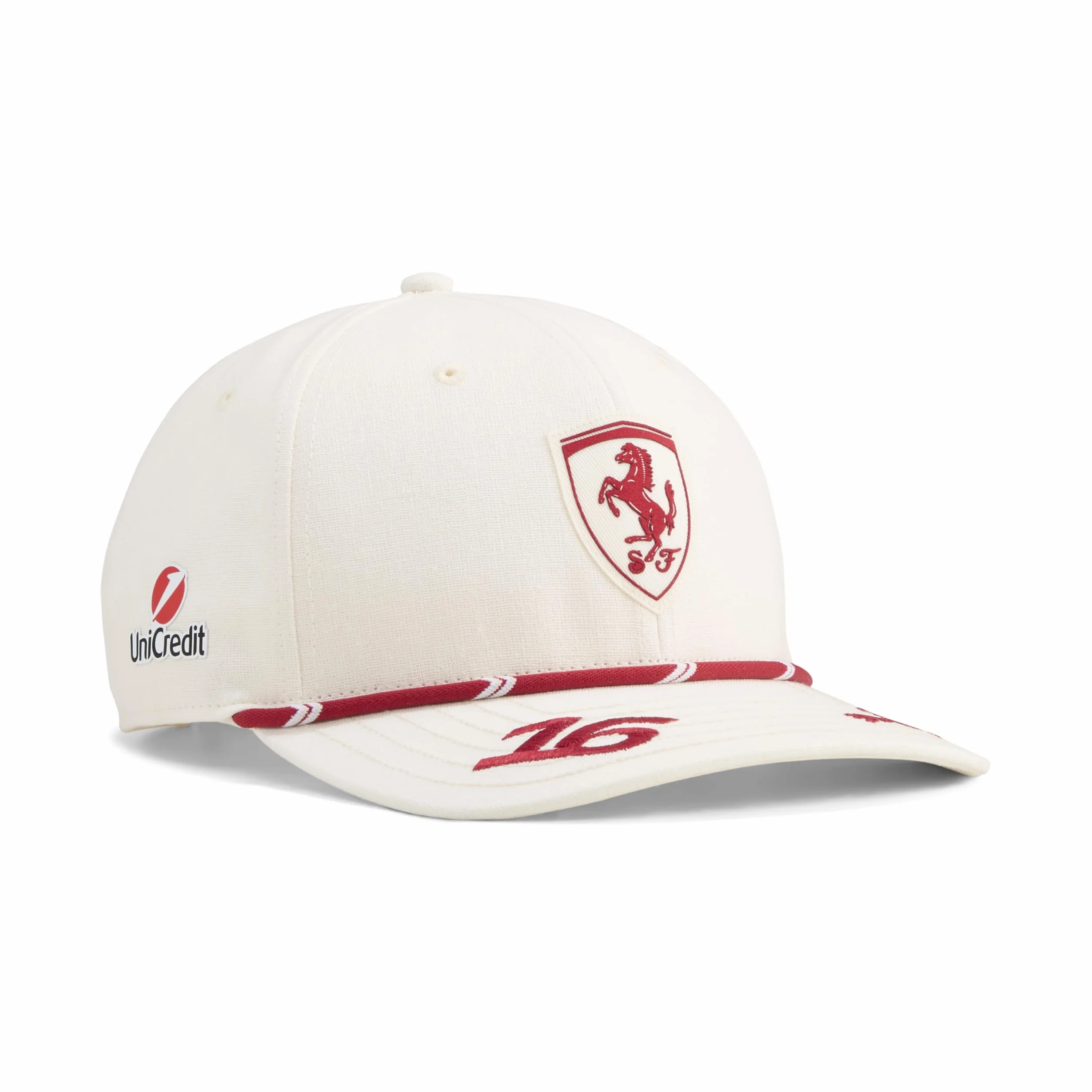 PUMA Scuderia Ferrari F1 Casquette édition spéciale Monaco GP 2026 Charles Leclerc Off White Taille Unique