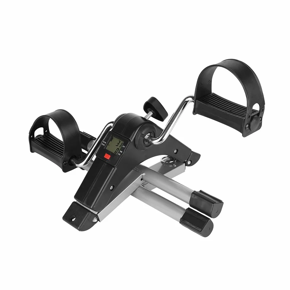 Pédales Statiques,Mini Vélo D'état,Machines à Jambes,Entraînement des Bras et des Jambes Écran LCD et Résistance Réglable,Pedalier Mini Velo D Appartement Formateur