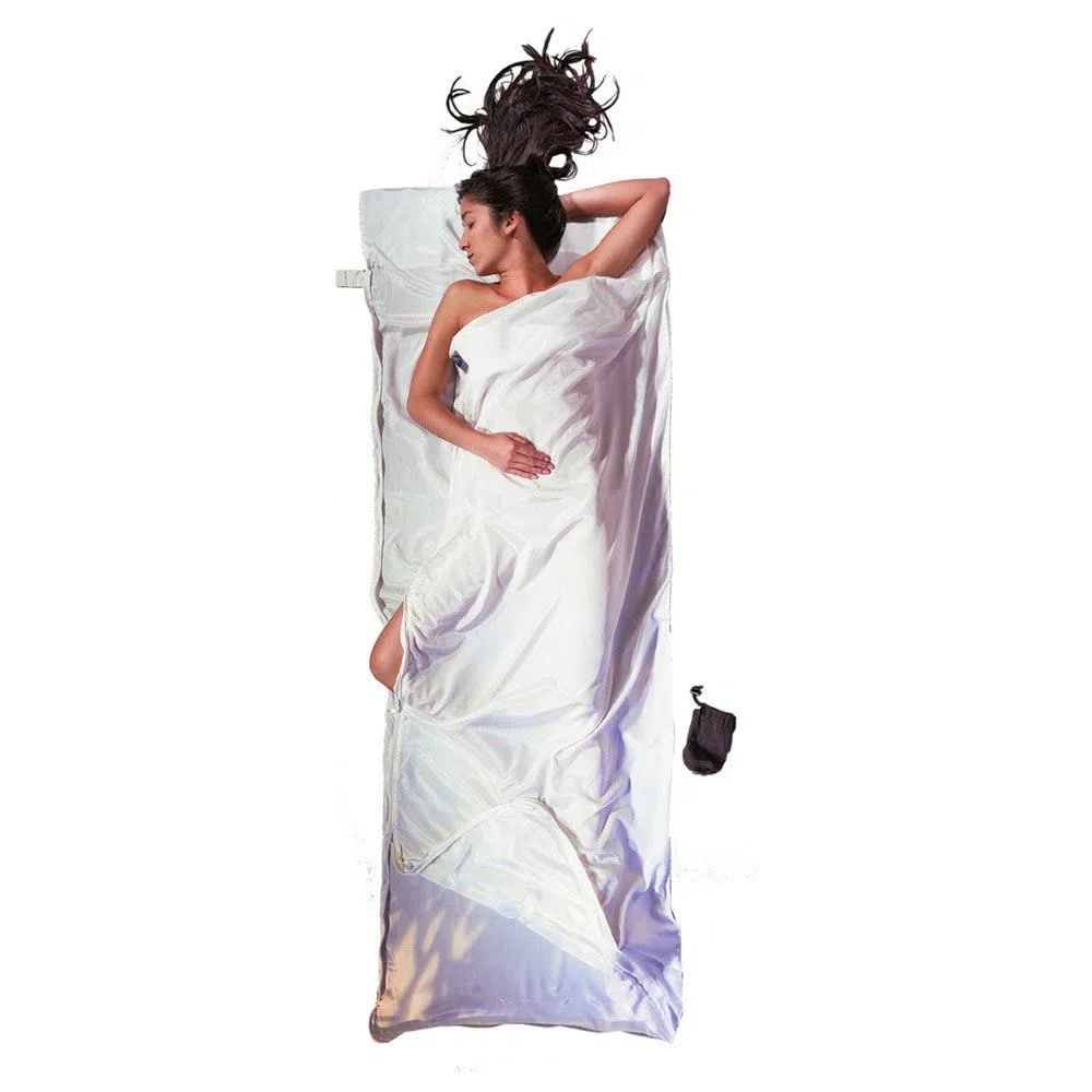 Cocoon TravelSheet-Coupler Coton soie, blanc