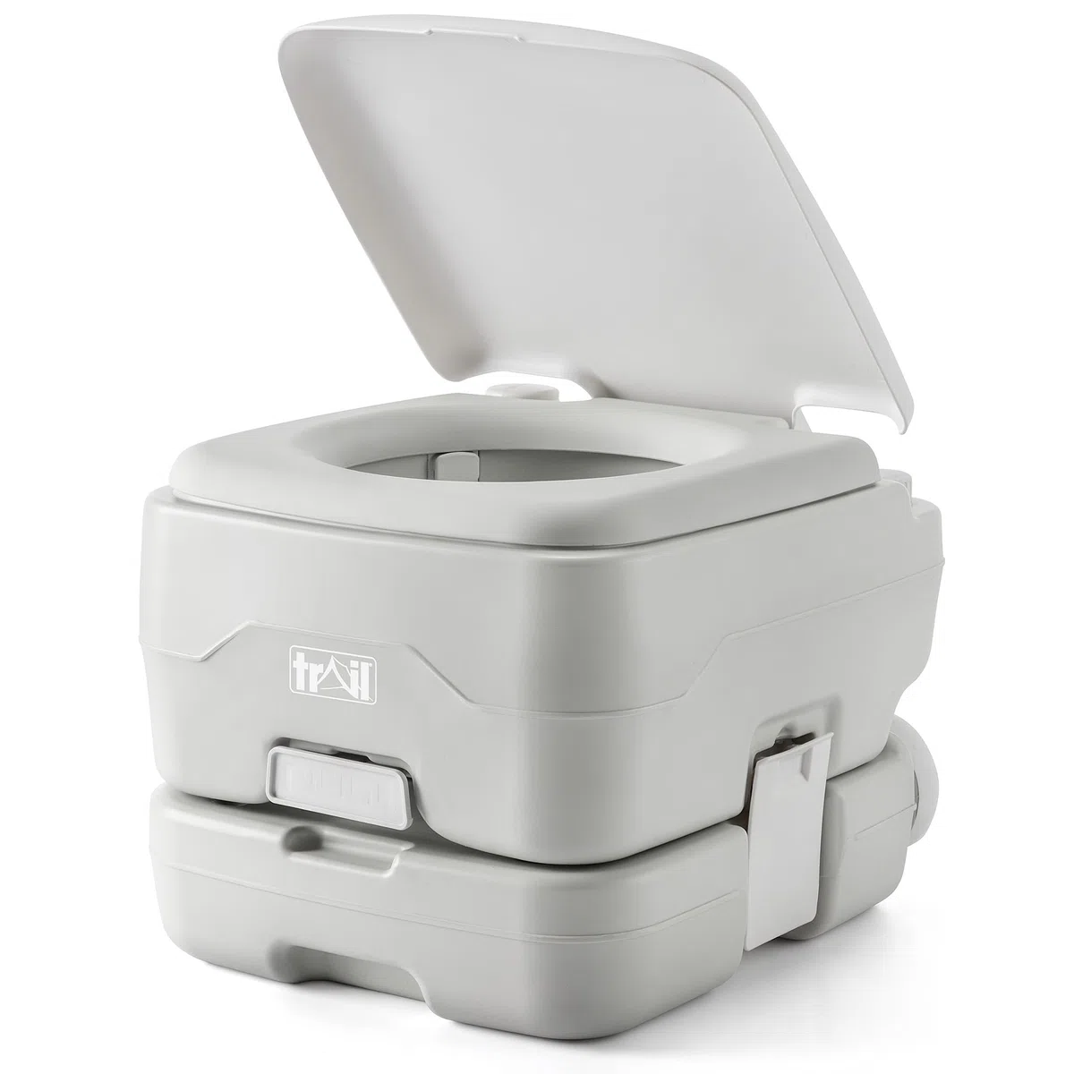 Trail Toilette Portable, Toilette Camping avec Chasse d'Eau et Grand Réservoir Détachable (10 L/20 L), Vanne à Guillotine Hygiénique Avec Double Joint pour Prévenir les Odeurs